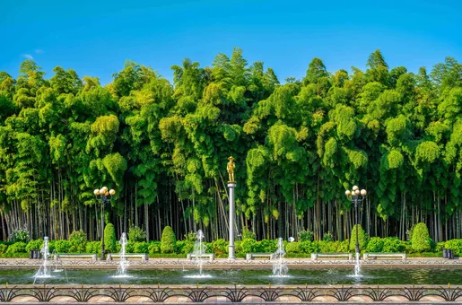 Batumi Boulevard promenade and fountains in Batumi Georgia